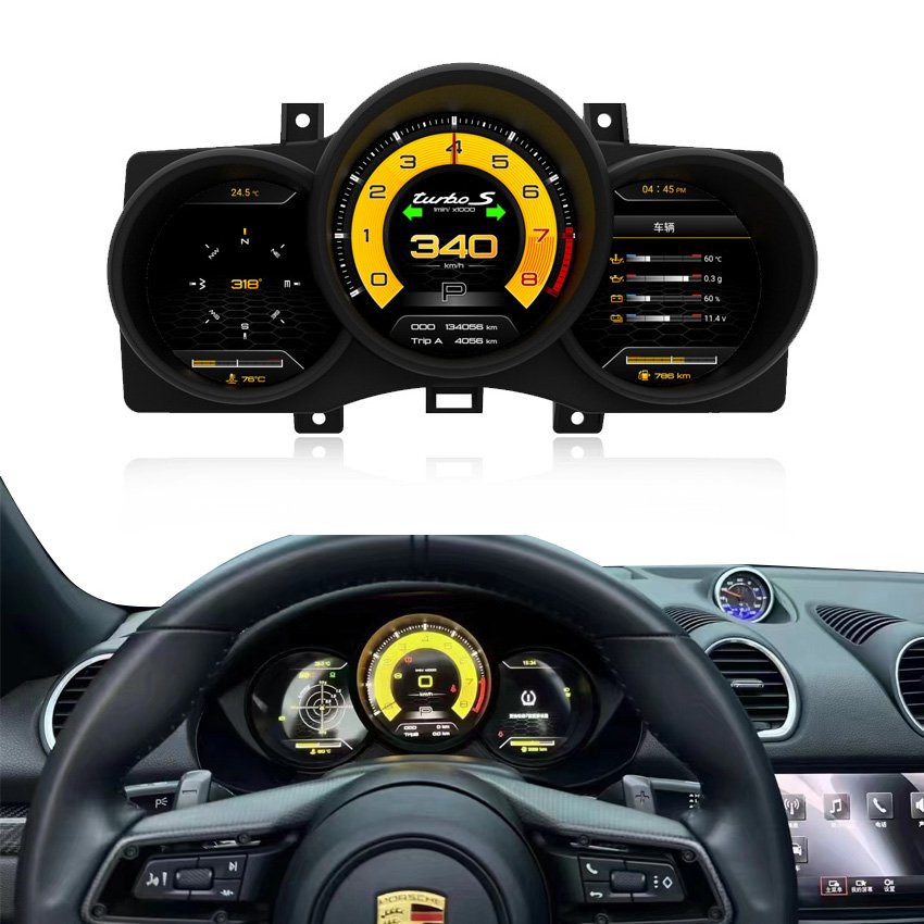 Linux System Plug and Play 720p HD Auto Meter Upgrade for Porsche Macan Digital Cluster Dashboard Display 2014-2018