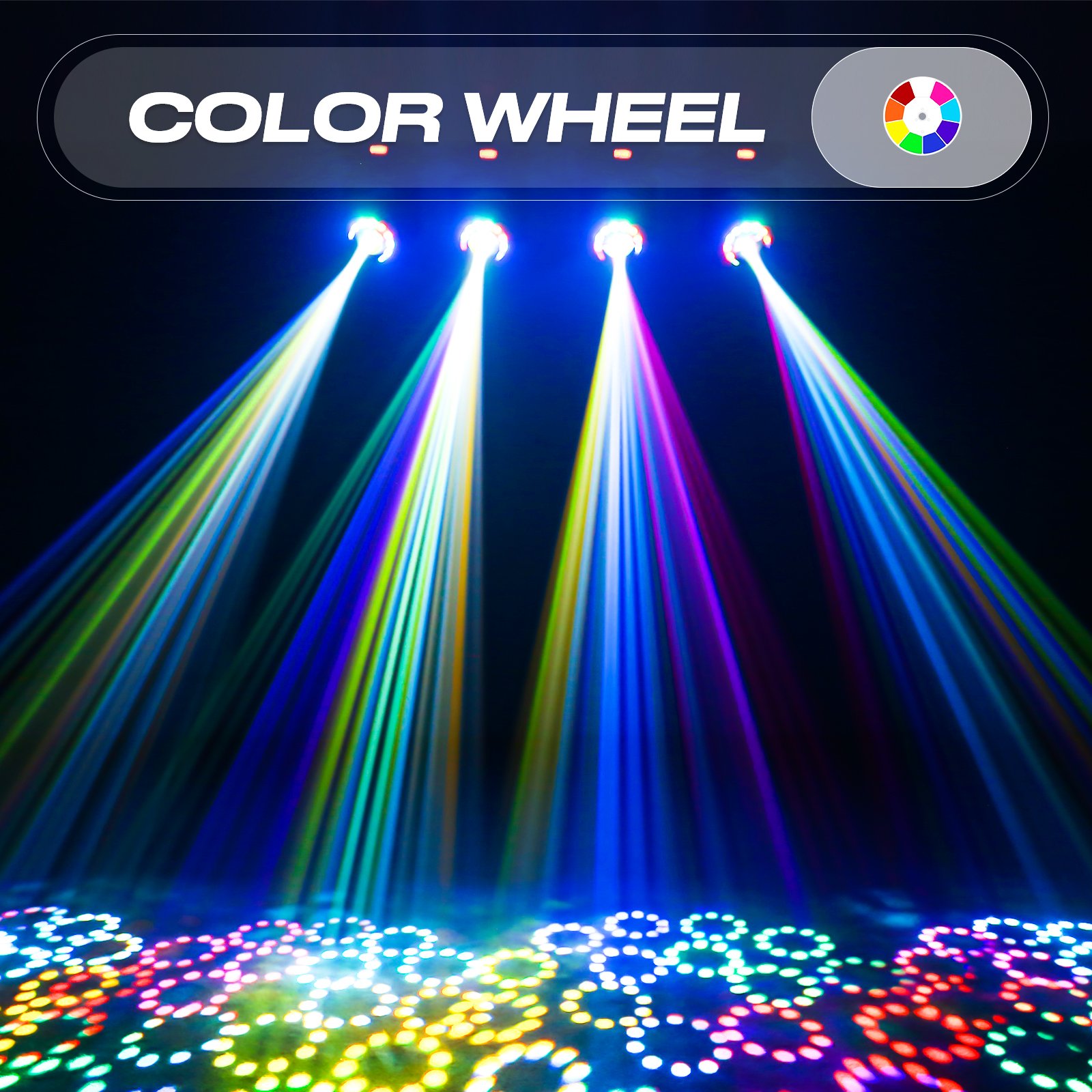 120W Led Moving Head Lamp Gobos 8 Colors With Remote Control for Wedding Christmas Dj Disco Ktv Bar Party Stage Effect Lights