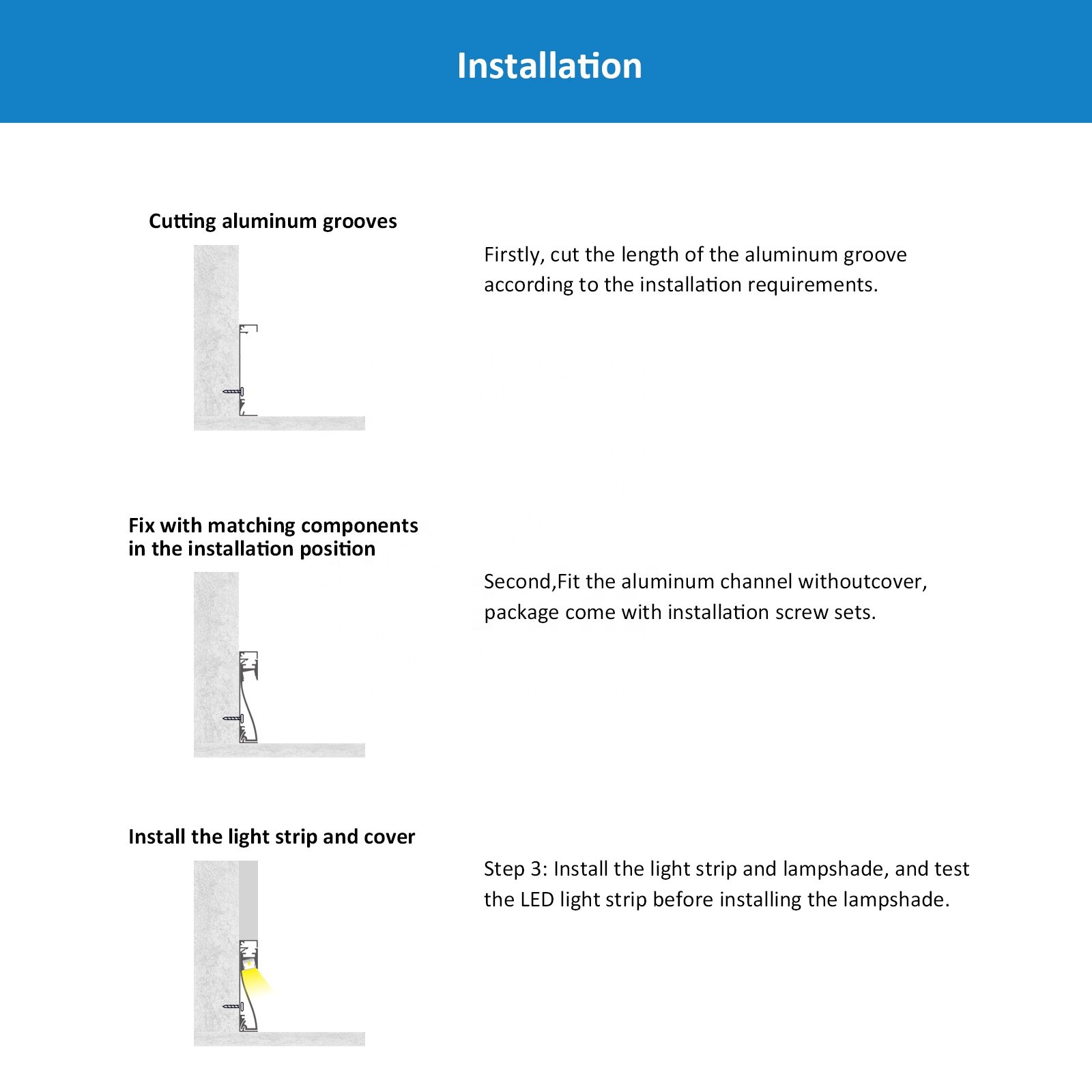 Black Aluminum Led Channel 2m 084 Skirting Profile Aluminum Led Channel and Diffuser White