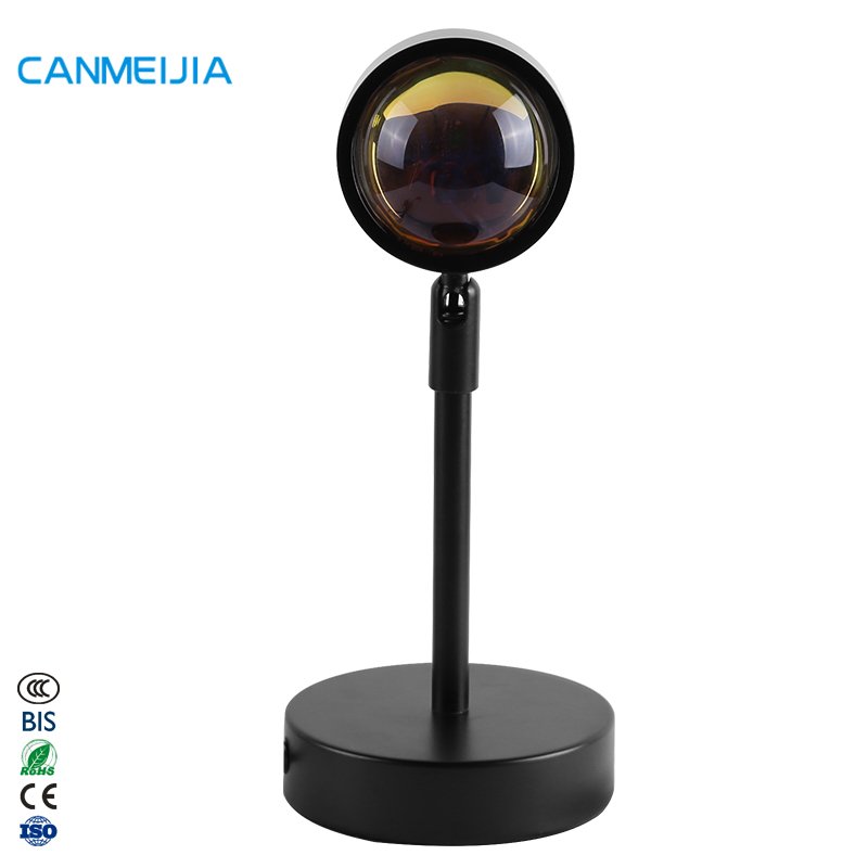 180 Degree Rotation UFO Colorful Flexible Usb Button Floor Lamp Eternal Sun Rainbow Led Red Sunset Light Projector Sunset Lamp