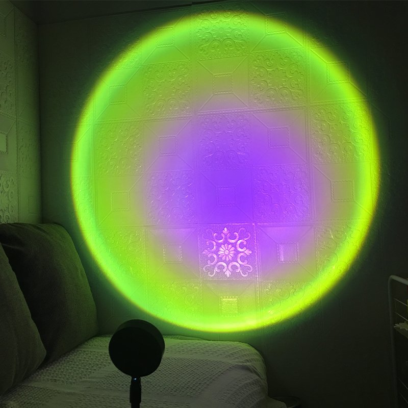 180 Degree Rotation UFO Colorful Flexible Usb Button Floor Lamp Eternal Sun Rainbow Led Red Sunset Light Projector Sunset Lamp