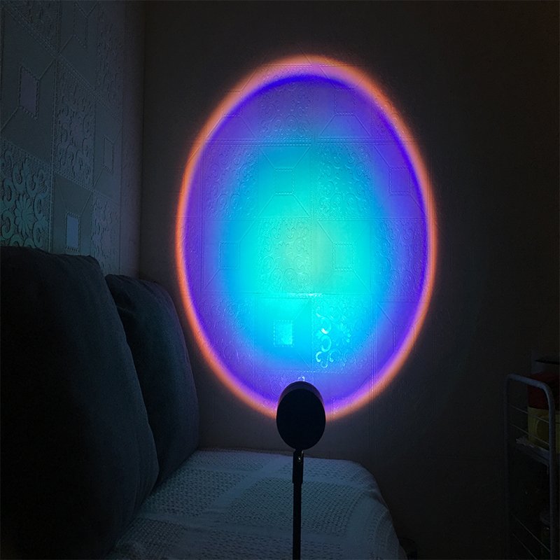180 Degree Rotation UFO Colorful Flexible Usb Button Floor Lamp Eternal Sun Rainbow Led Red Sunset Light Projector Sunset Lamp