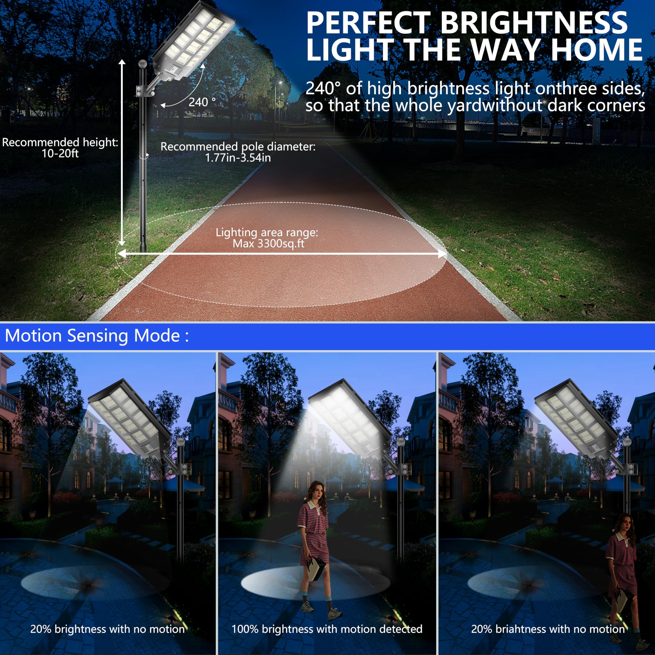 Best Shipping Discount Farola Solar Integrated Ip65 100W 200W 300W 500w Lampadaire Solaire Outdoor Led Lamp Solar Street Light