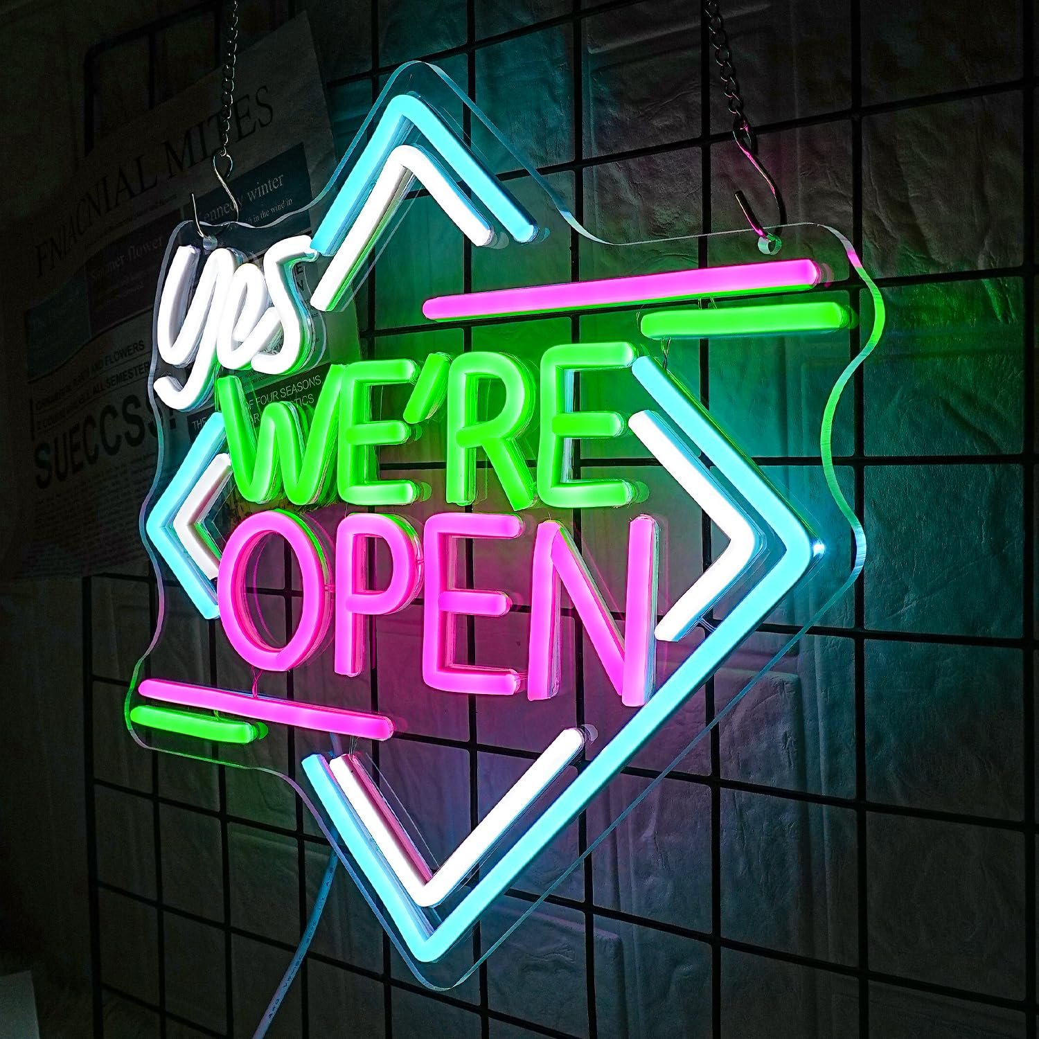 Open Neon Sign Dimmable Neon Light up Open Sign for Businesses Bar Shop Coffee