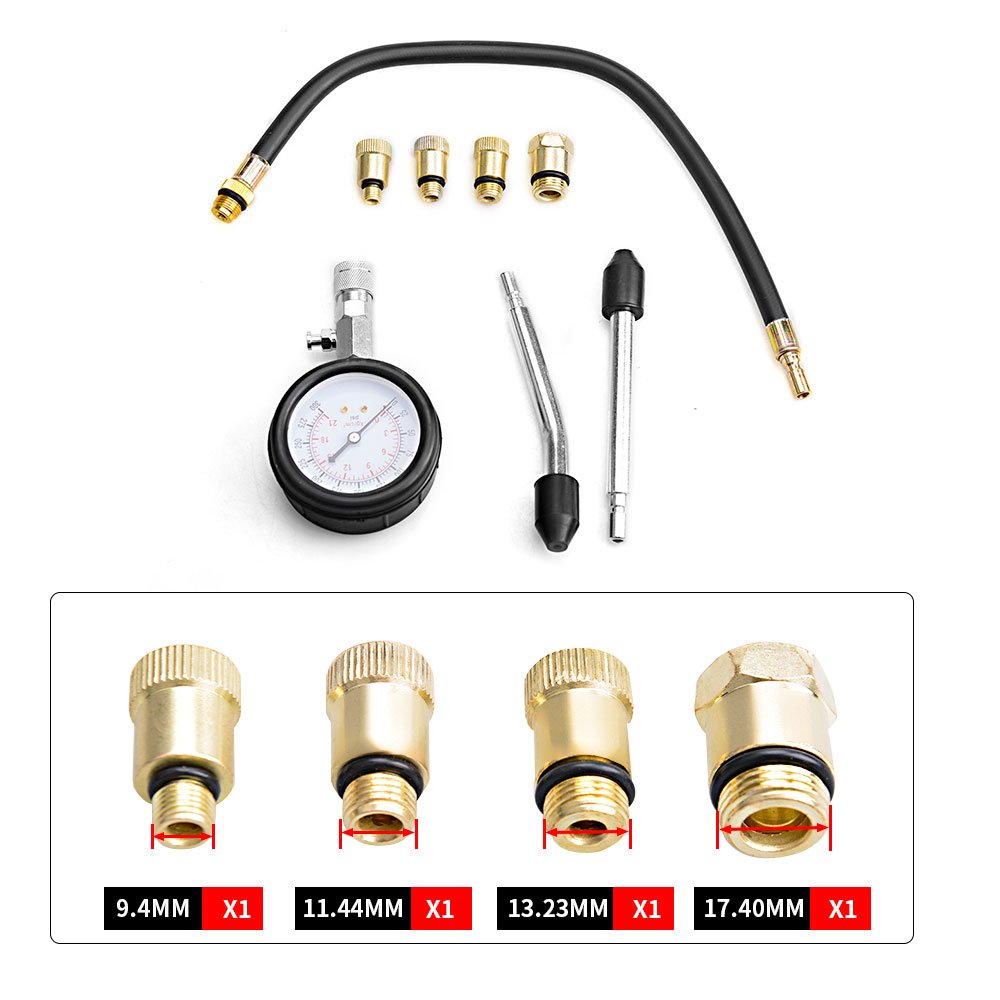 Car Cylinder Pressure Tester Automobile Car Gasoline Engine Compression Gauge Kit Tester Meter Auto Petrol Gas Engine Cylinder