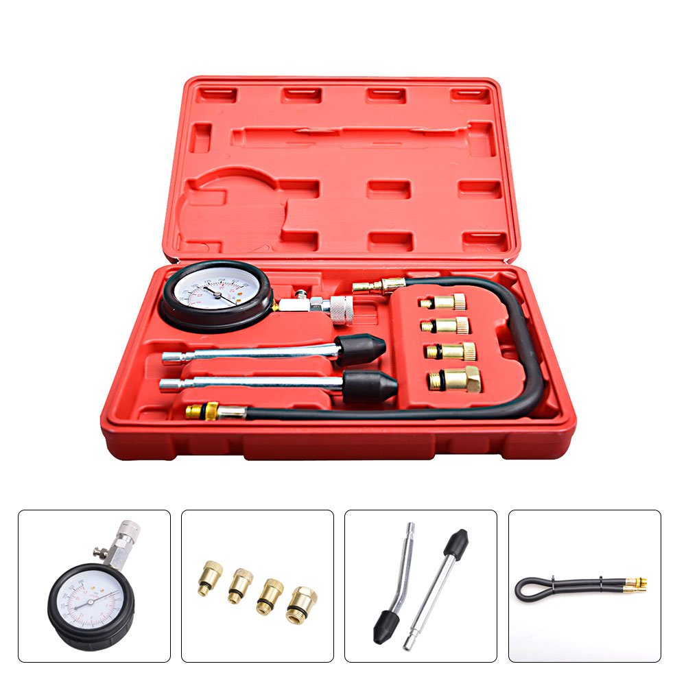 Car Cylinder Pressure Tester Automobile Car Gasoline Engine Compression Gauge Kit Tester Meter Auto Petrol Gas Engine Cylinder