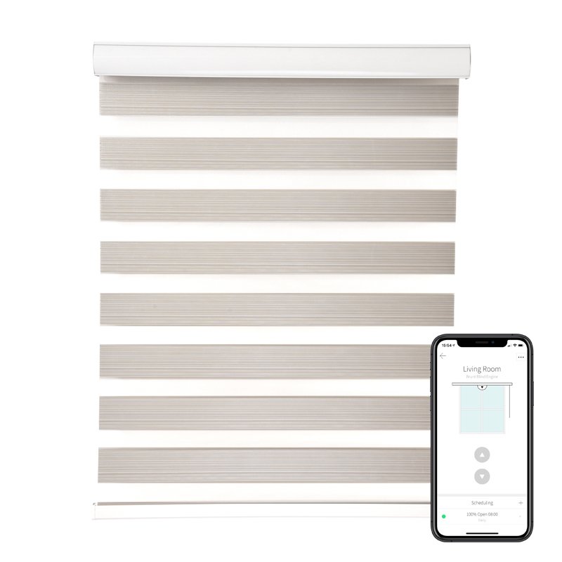 Custom Remote Control Window Roller Blinds Blackout Silent Motor App Control Blinds Shades Motorized zebra Blinds for Window