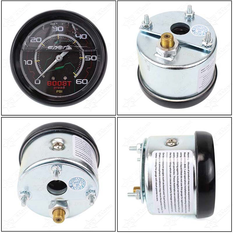 Sport 35 PSI 60 PSI 35psi 60psi Racing Auto Turbo Meter Thailand Black White Carbon Fiber Titanium Blue Car Blower Boost Gauge