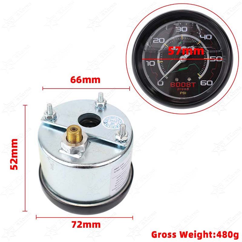 Sport 35 PSI 60 PSI 35psi 60psi Racing Auto Turbo Meter Thailand Black White Carbon Fiber Titanium Blue Car Blower Boost Gauge