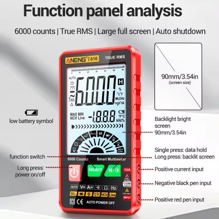 The Best-selling High Precision ANENG 616 Automatic High Precision Digital Display Capacitor Multimeter