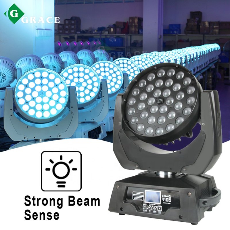 Grace 36*18W RgbwaUv 6in1 Wash Zoom Led Moving Head Disco Club Stage Lights