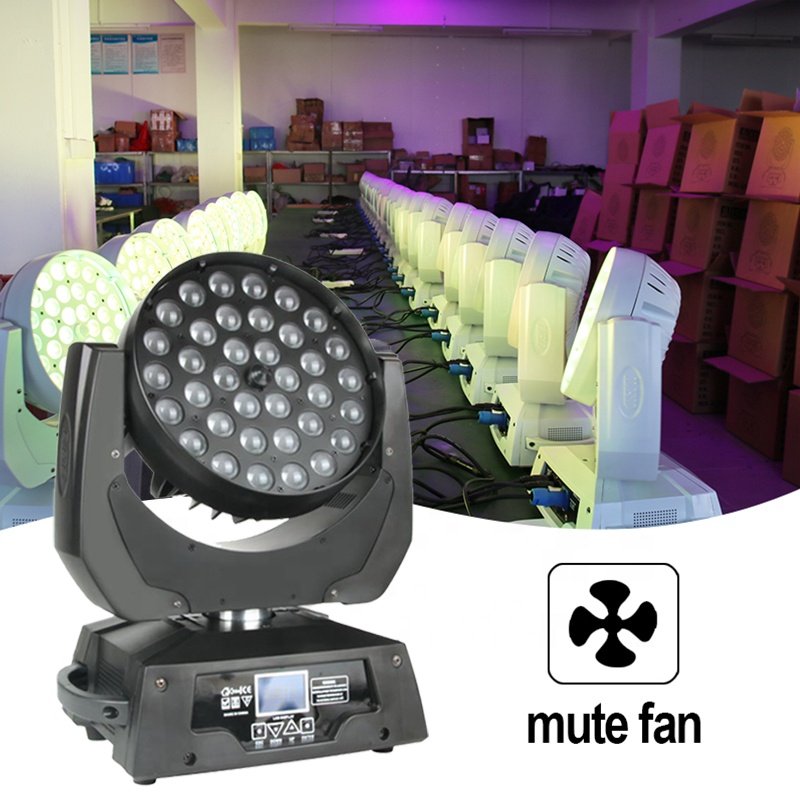 Grace 36*18W RgbwaUv 6in1 Wash Zoom Led Moving Head Disco Club Stage Lights