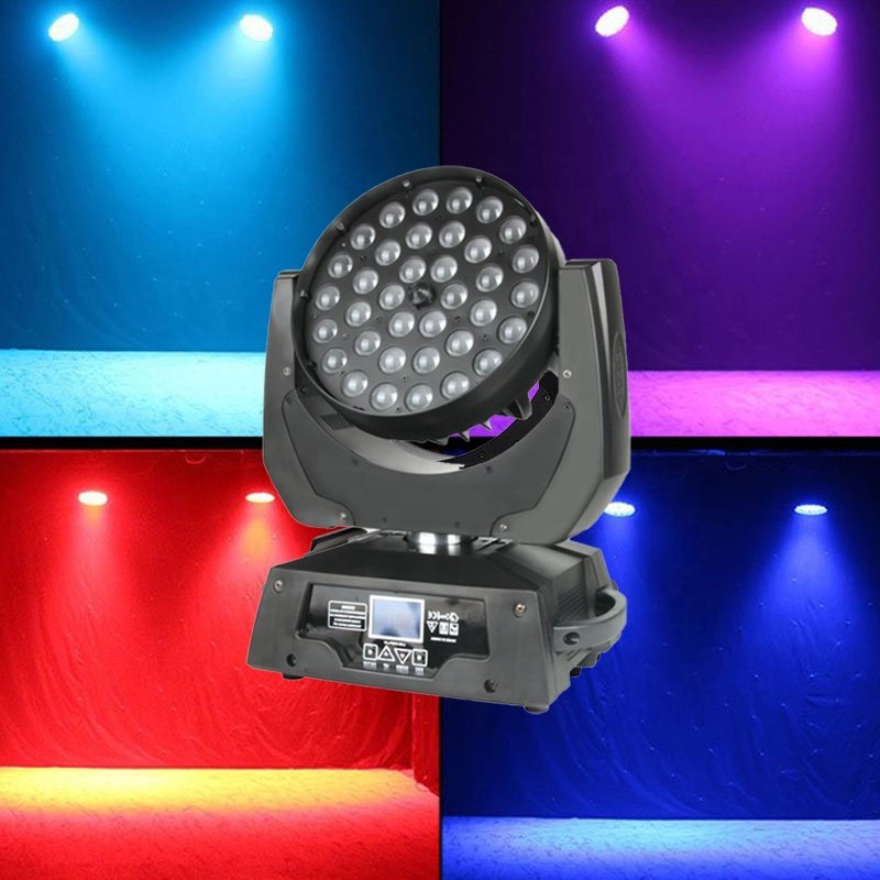 Grace 36*18W RgbwaUv 6in1 Wash Zoom Led Moving Head Disco Club Stage Lights