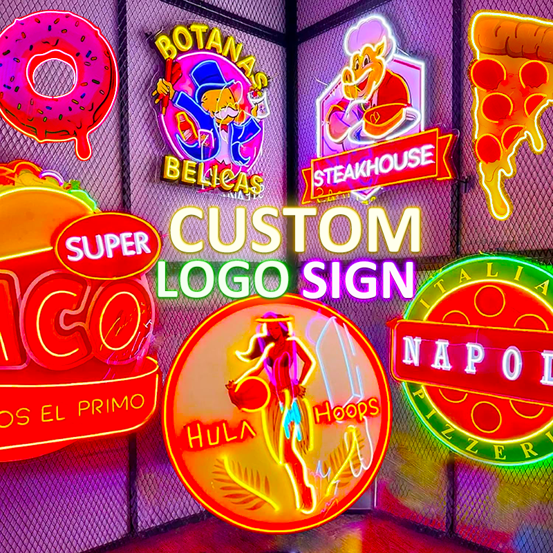 Company LOGO Custom Neon Signs UV Printed Neon Design Customized LED Neon Logo Light up Sign for Barber Coffee Shop Flower Store