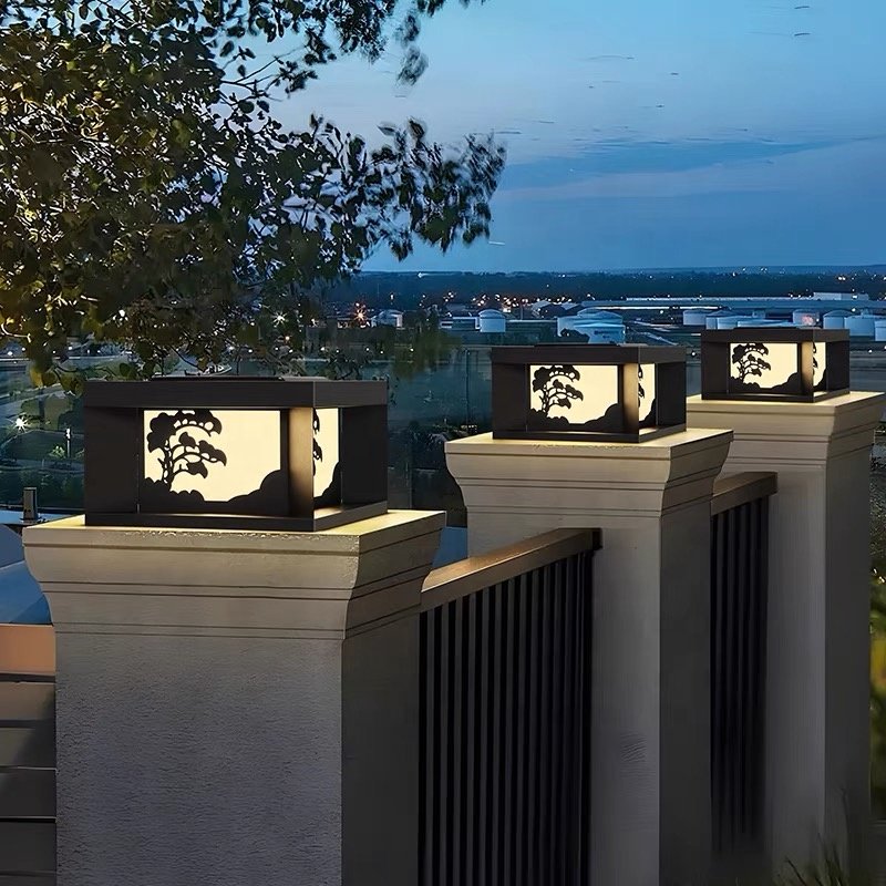 High Quality Customized Production of Garden Lights, Solar+power LED Outdoor Solar Column Lights