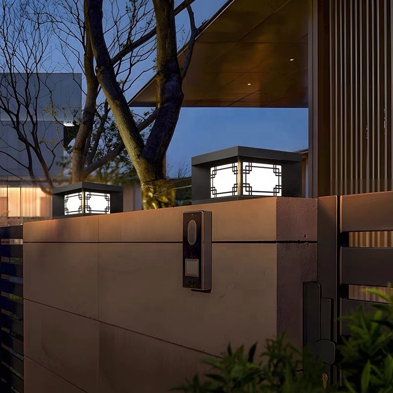 High Quality Customized Production of Garden Lights, Solar+power LED Outdoor Solar Column Lights