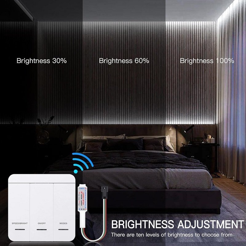 24V Smart Interior Decoration Light Running Water 2835 Flexible Indoor Outdoor Waterproof Chasing LED Strip Light for Home Decor