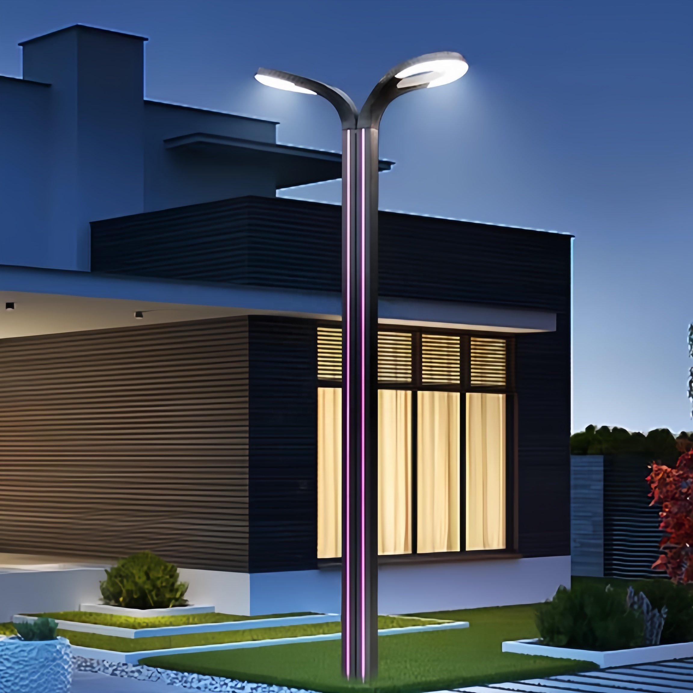 Driveway Outside Garden Led Post Lamps Lights Street Lantern Outdoor Post Top Lights Aluminum Waterproof Outdoor Garden Pole