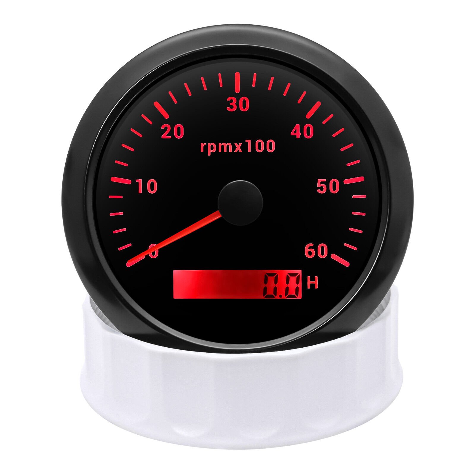Marine Analog Auto Meter Tachometer Gauge 7000 RPM Hour Meter Boat RPM
