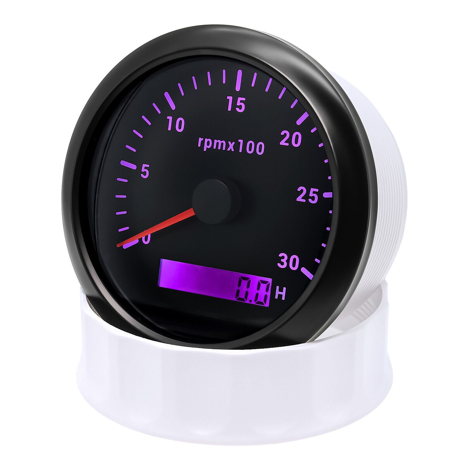 Marine Analog Auto Meter Tachometer Gauge 7000 RPM Hour Meter Boat RPM