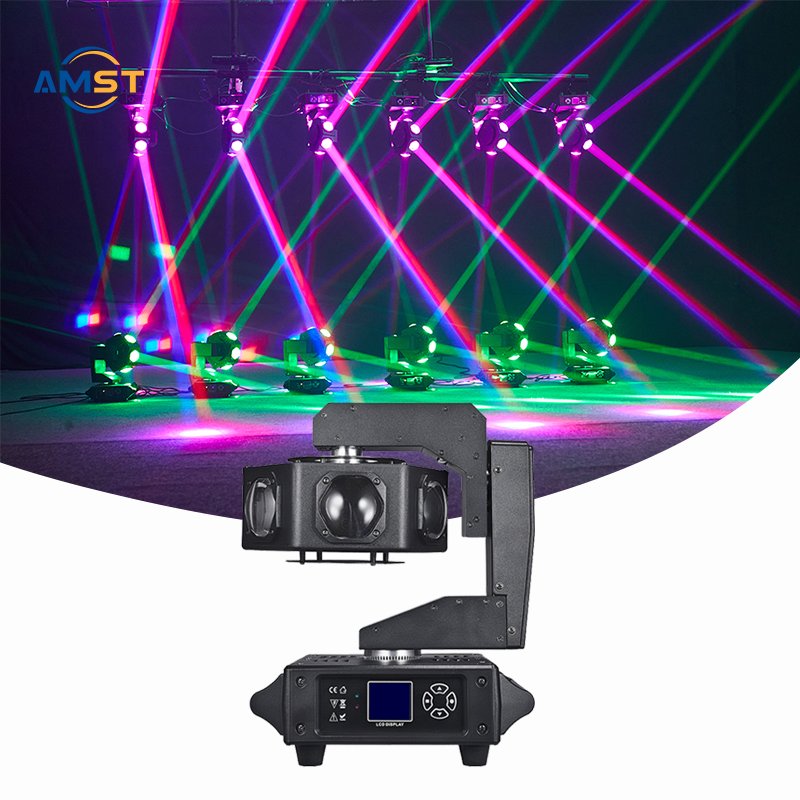 UFO Rotate Led Moving Head 6pcs 40W Scan Beam Lights Sharking DJ Led Light RGBW 4 in 1 DMX 512 Fixture for Wedding Disco Party
