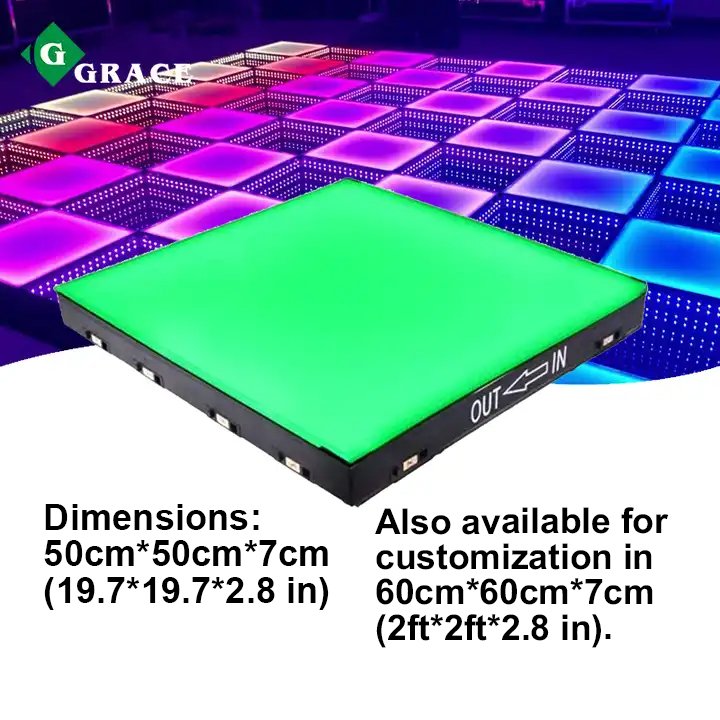 Igracelite Rainbow Frosted Magnetic Outdoor Interactive LED Dance Floor Effect for Christmas Wedding Party Dance Disco Bar