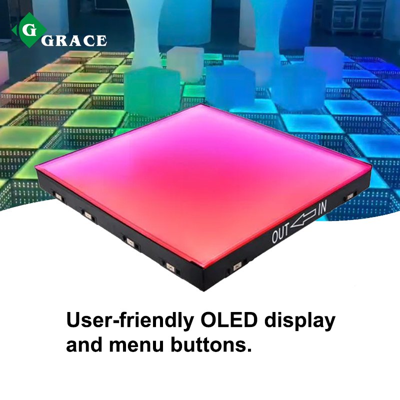 Igracelite Rainbow Frosted Magnetic Outdoor Interactive LED Dance Floor Effect for Christmas Wedding Party Dance Disco Bar