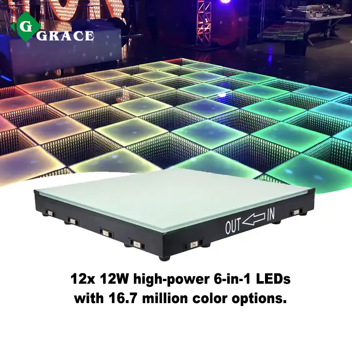Igracelite Rainbow Frosted Magnetic Outdoor Interactive LED Dance Floor Effect for Christmas Wedding Party Dance Disco Bar