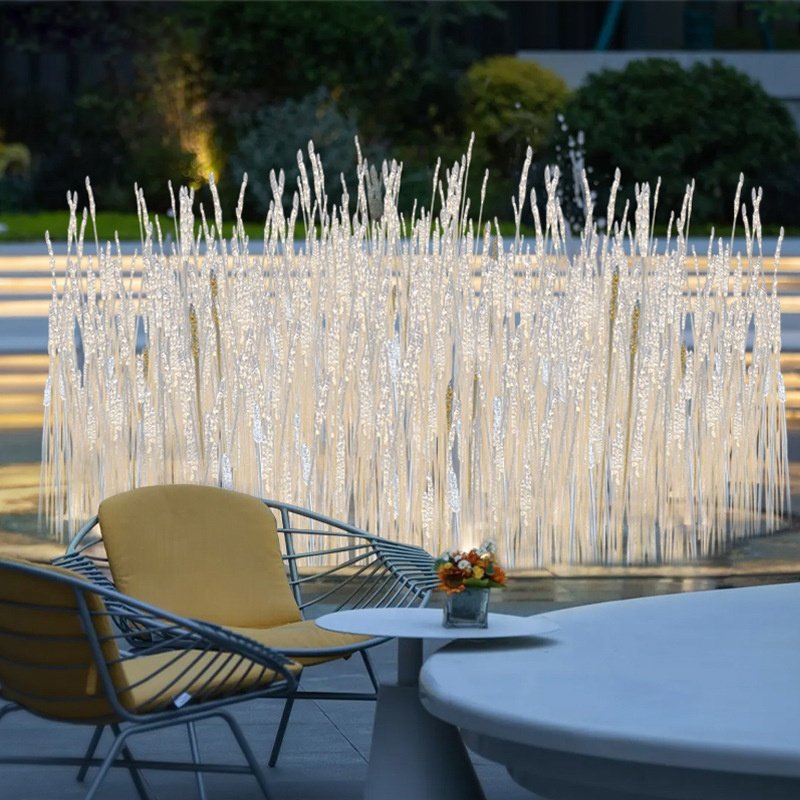 70cm Fiber Optic Wheat Light Outdoor IP65 Waterproof Led Crystal Garden Light Garden Villa Landscape Lighting Decorative Lamp