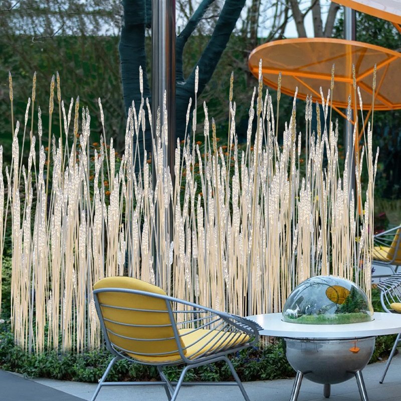 70cm Fiber Optic Wheat Light Outdoor IP65 Waterproof Led Crystal Garden Light Garden Villa Landscape Lighting Decorative Lamp