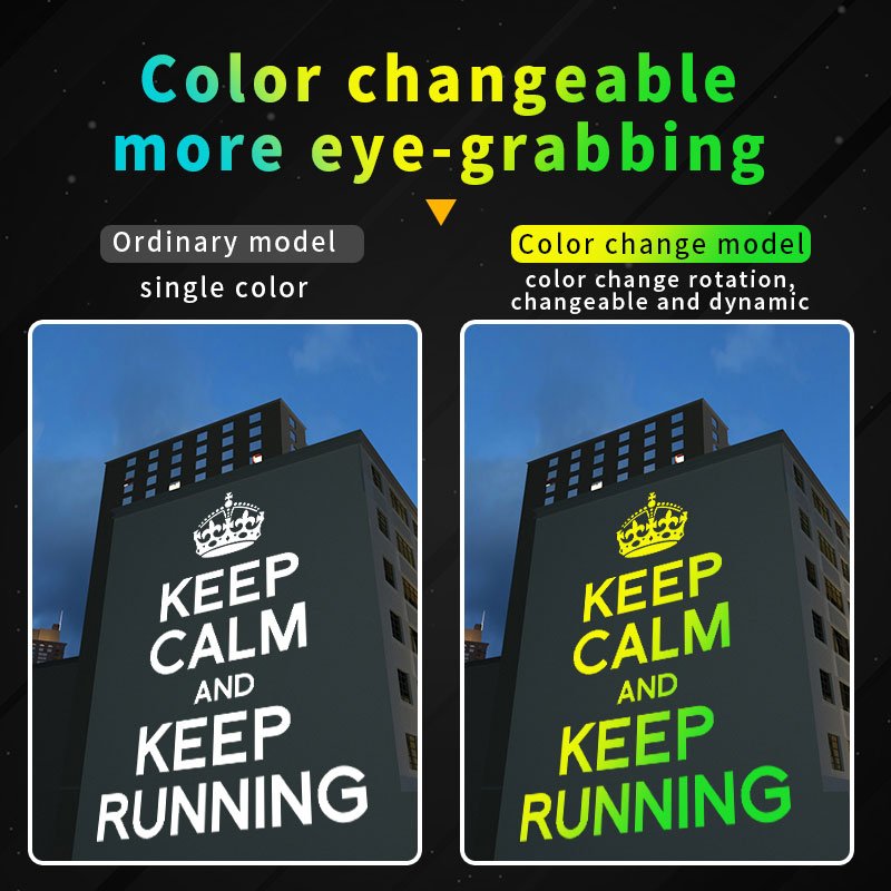 Wall logo Gobo Projector Outdoor Waterproof IP67 200W/300W/600W High Power Projection Lamp Customized LED Advertising Lights
