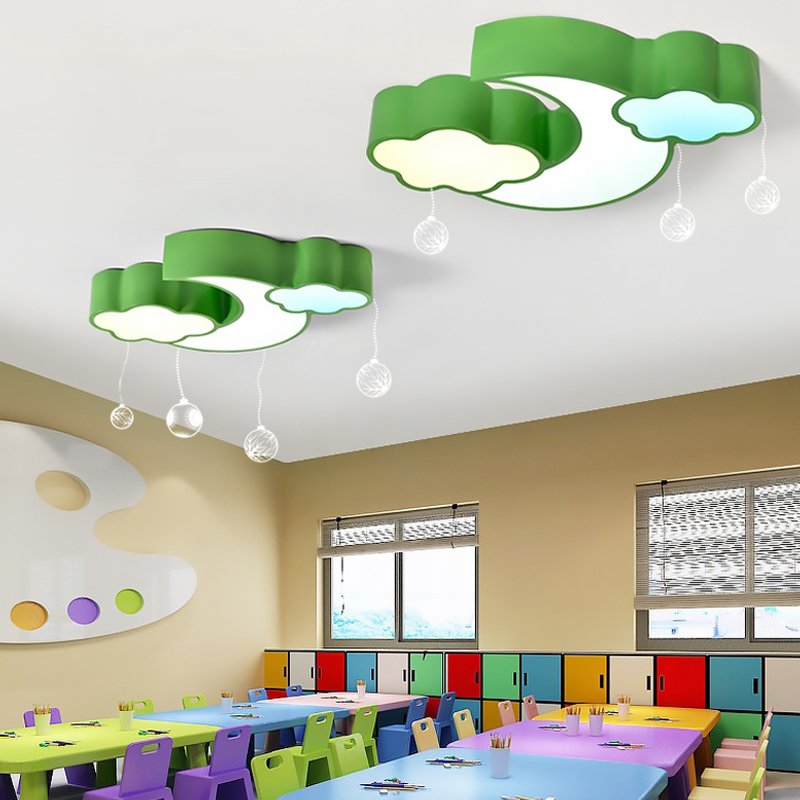 Creative Cloud LED Pendant Light 60cm 80cm 100cm Kindergarten Nursery Day Care Ceiling Lamp 85-265V Bedroom Lighting Lights