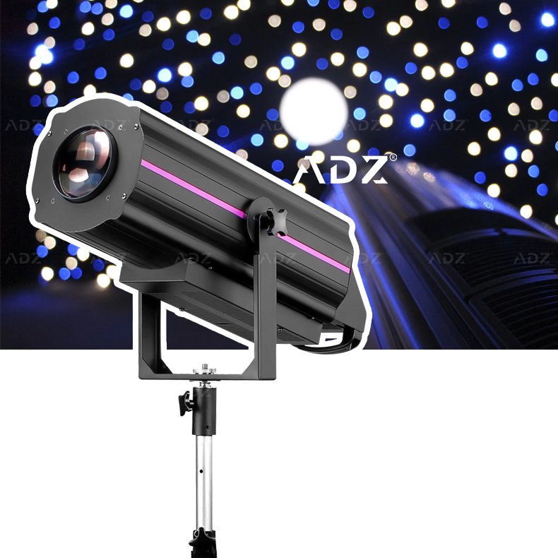 ADZ 600W Wedding Stage Event LED DMX Follow Spot Light Electronic Focus Wedding Show Holiday Stage Follow Spot Light