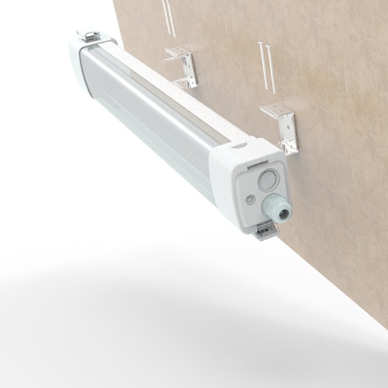 T8 LED Tube Light Fixture for Single Double LED Tube Tri-proof LED Tube Support Bracket Waterproof Dustproof Corrosion-Proof
