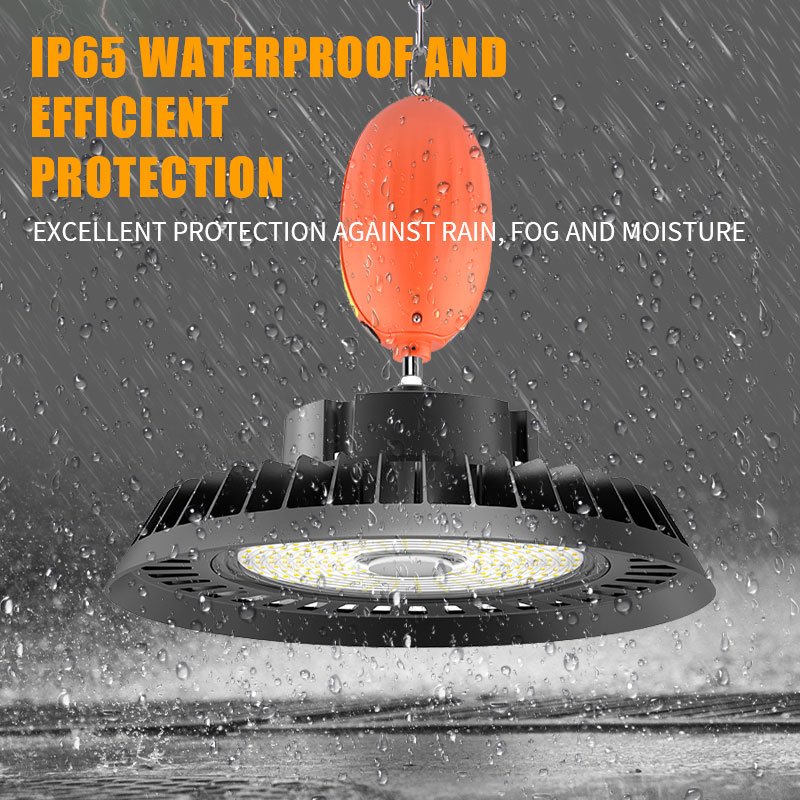 US STOCK Warehouse Indoor Stadium 170lm/w 200w 50000hrs 5000K 3cct Switchable LED UFO High Bay Lighting with With Emergency