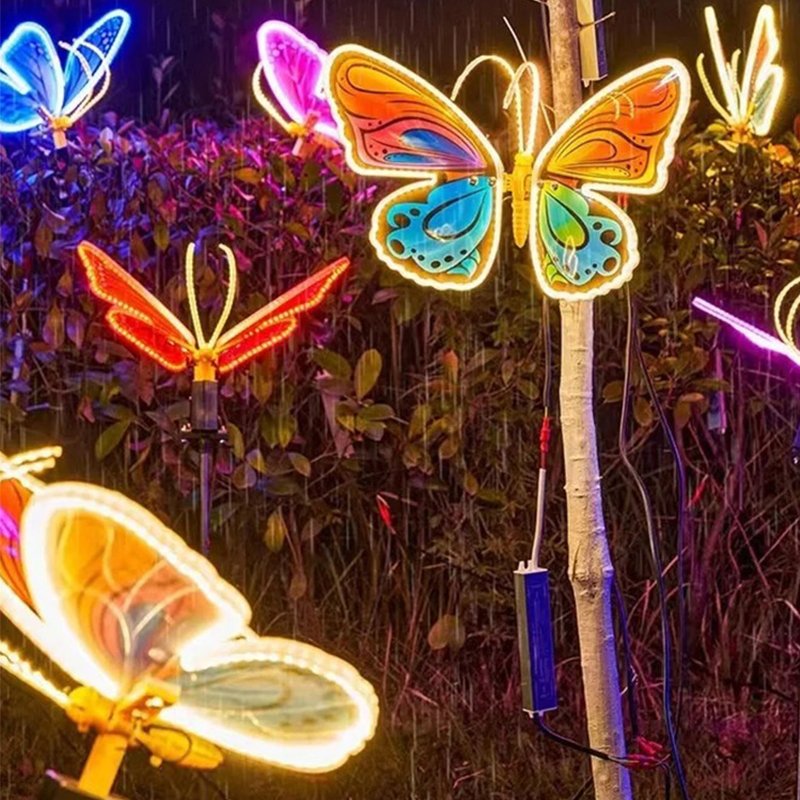 3d Color Decoration Christmas Led Design Decor Sound Party Wings Custom Dynamic Lights Butterflies to Decorate With Theme Lights