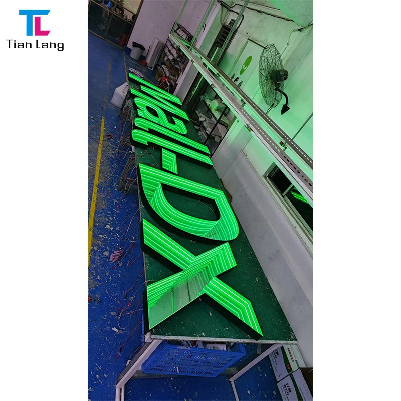Customize Illuminated Signs 3d Abyss Letters 3D Acrylic Abyss Mirror LED Channel Letters Illusion Abyss Mirror Letters