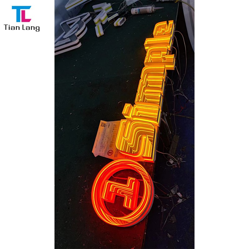 Customize Illuminated Signs 3d Abyss Letters 3D Acrylic Abyss Mirror LED Channel Letters Illusion Abyss Mirror Letters