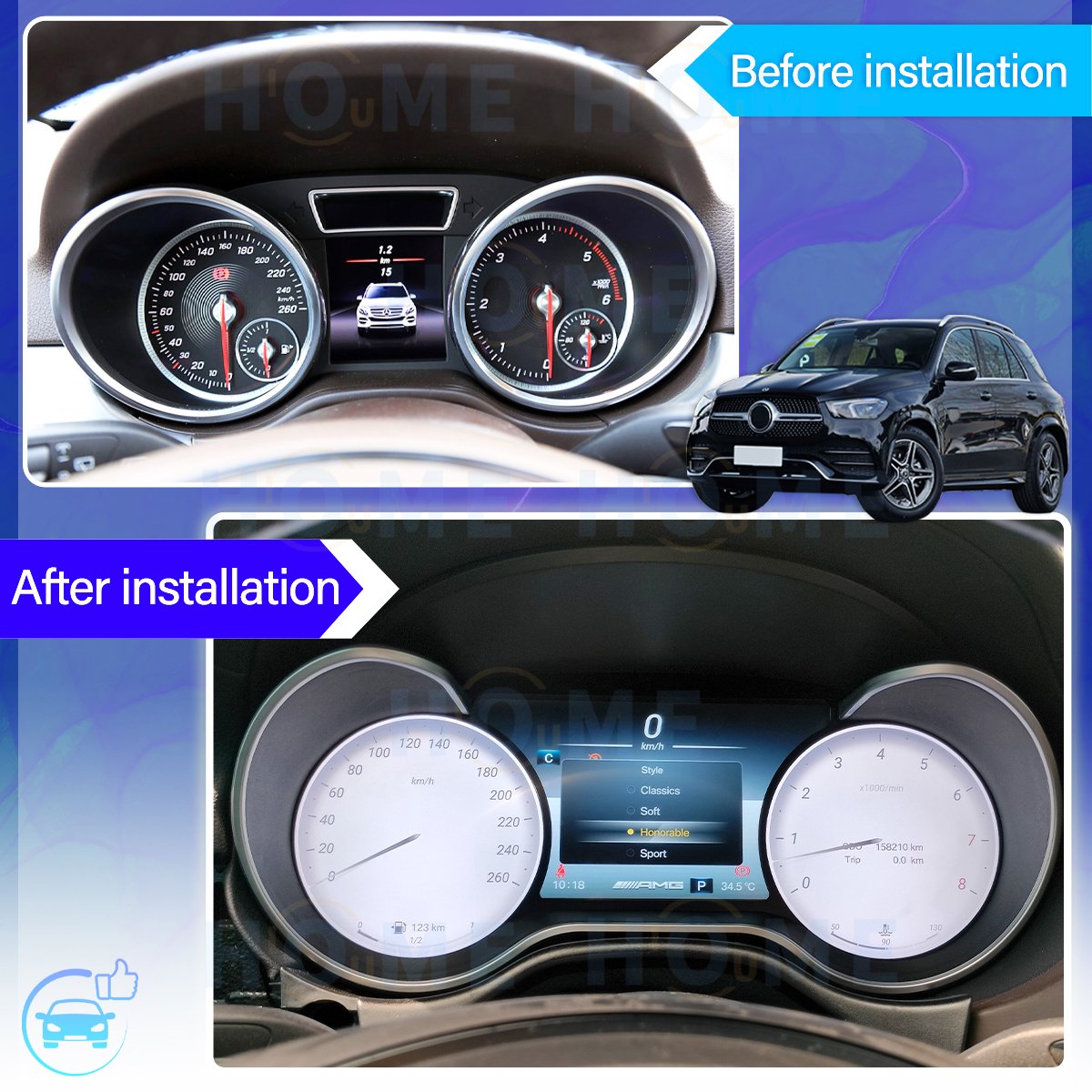 Virtual Instrument Cluster CockPit Digital Dashboard Panel LCD Speedometer for Mercedes Benz ML W164 GL X164 X166 2012 - 2015