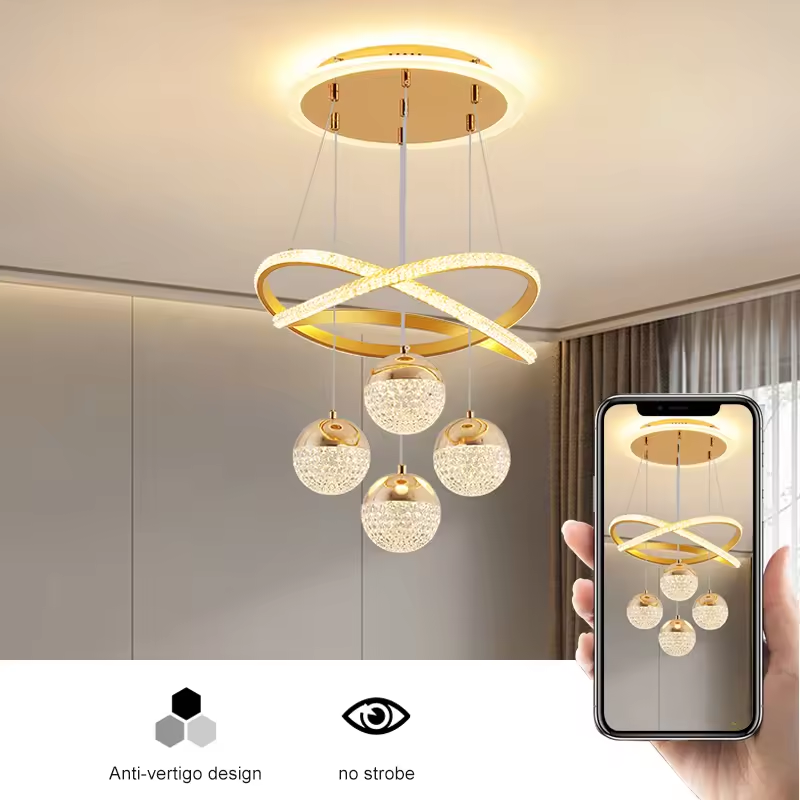 Creative Personality Fashion Light Luxury Modern Bedroom Hotel Chandelier