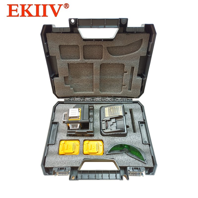 EKIIV Lazer Level Green Beam Laser Cross 12 Line Self Leveling 3d Auto Rotary Construction Nivel Laser 3 Dot Laser Levels