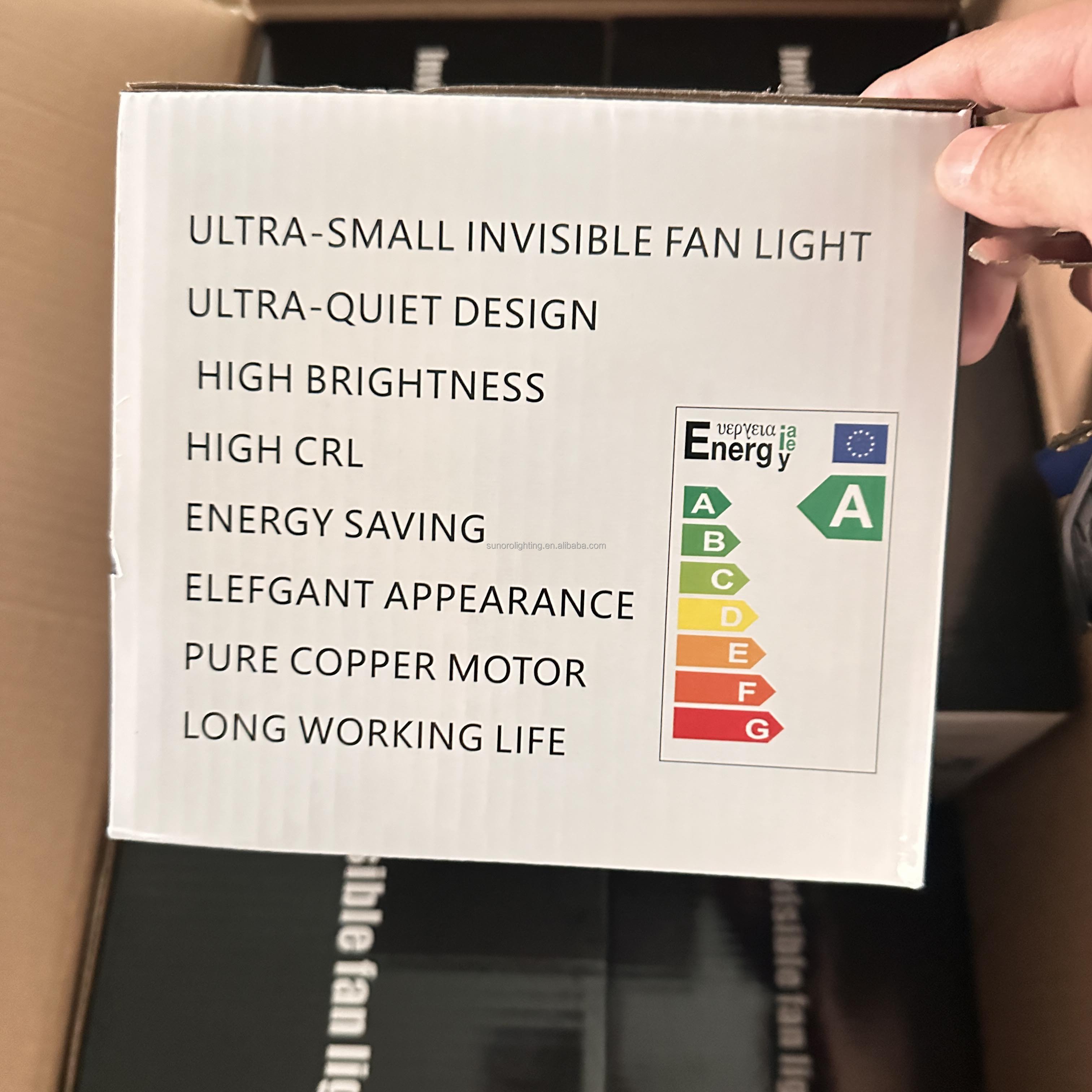 Factory 2025 CE RoHS 16inch 30W Dimmable Quiet LED E27/E26 Socket 3 Wind Speeds Invisible Ceiling Fan Lights for Dining Room