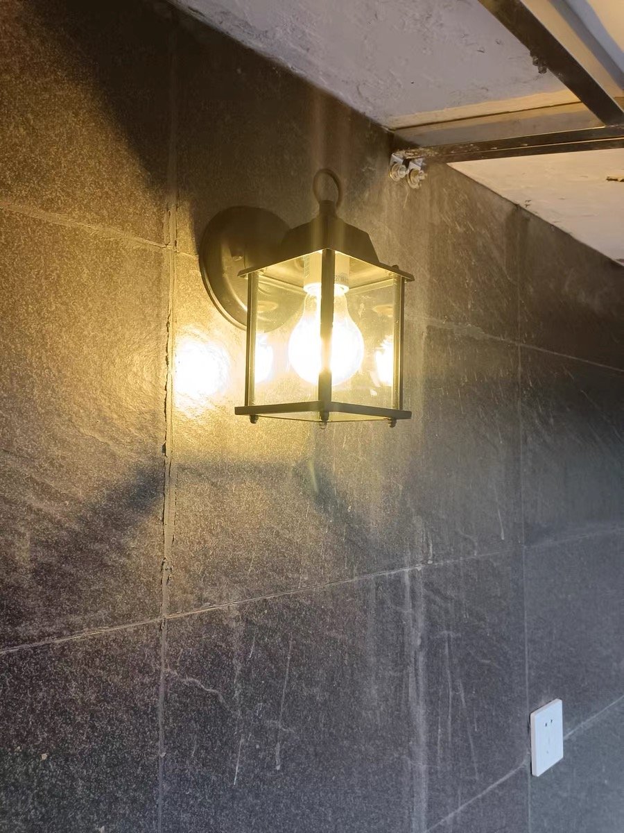 American Vintage Wall Lamp Villa Courtyard Garden Exterior Wall Door Lens Lighting Outdoor Garden