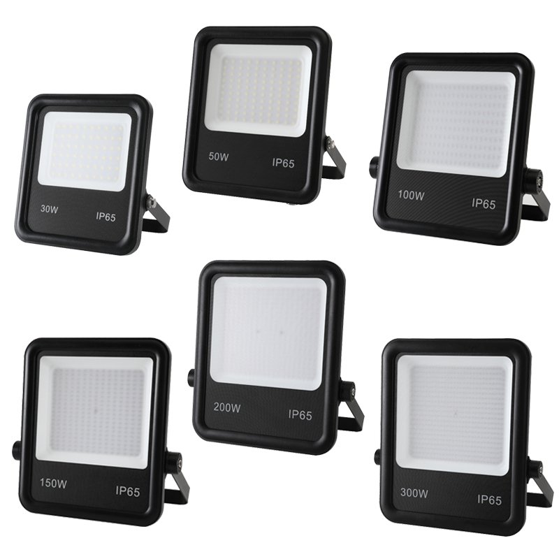 Frosted Tempered Glass 150w 200w Floodlight Garden Road Side Waterproof 100watt Led Flood Light with White Black Aluminum Frame
