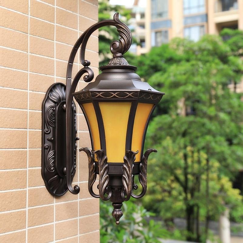Garden Wall Lamp Decorative European Balcony Nordic Exterior Wall Lights Stadium Gyms Fence Landscape Wall Lamps