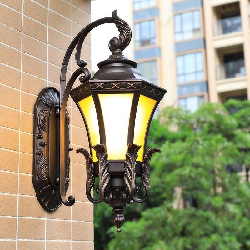 Garden Wall Lamp Decorative European Balcony Nordic Exterior Wall Lights Stadium Gyms Fence Landscape Wall Lamps