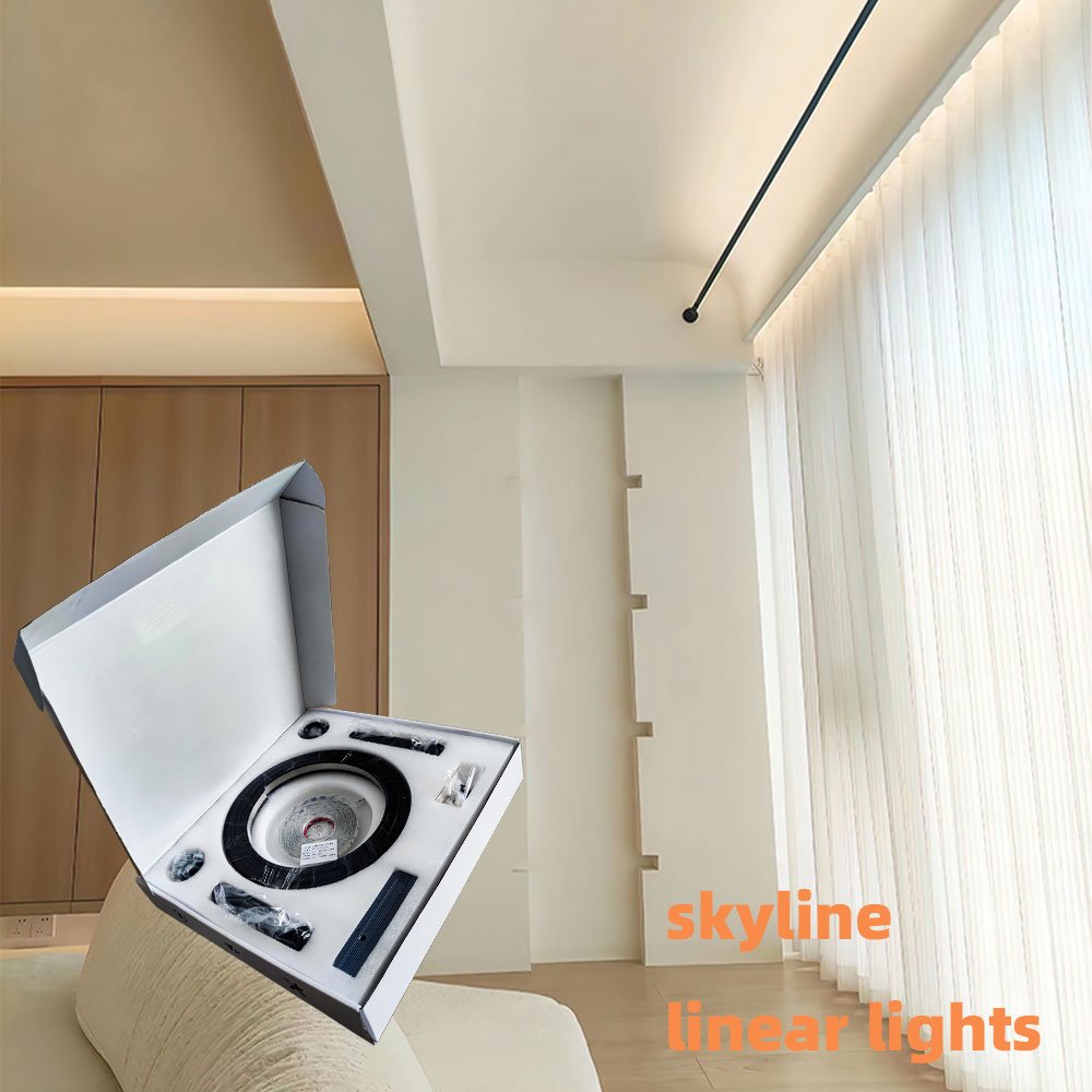 6M Creative Aluminum LED Strip Profile Skyline Linear Light Ceiling Wall Mounted Flexible DIY Installation Options