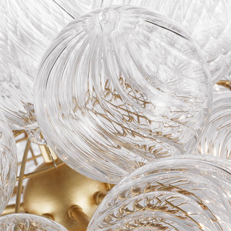 Modern Indoor Globe Chandelier Decorative Light Fixture Corridor Living Room Ceiling Lighting Clear Glass Luxury Ceiling Lamps