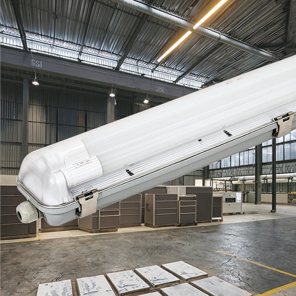 T8 IP65 Light 2FT/4FT/5FT PC Triproof LED Outdoor or Indoor Moisture Proof Lighting Fixture