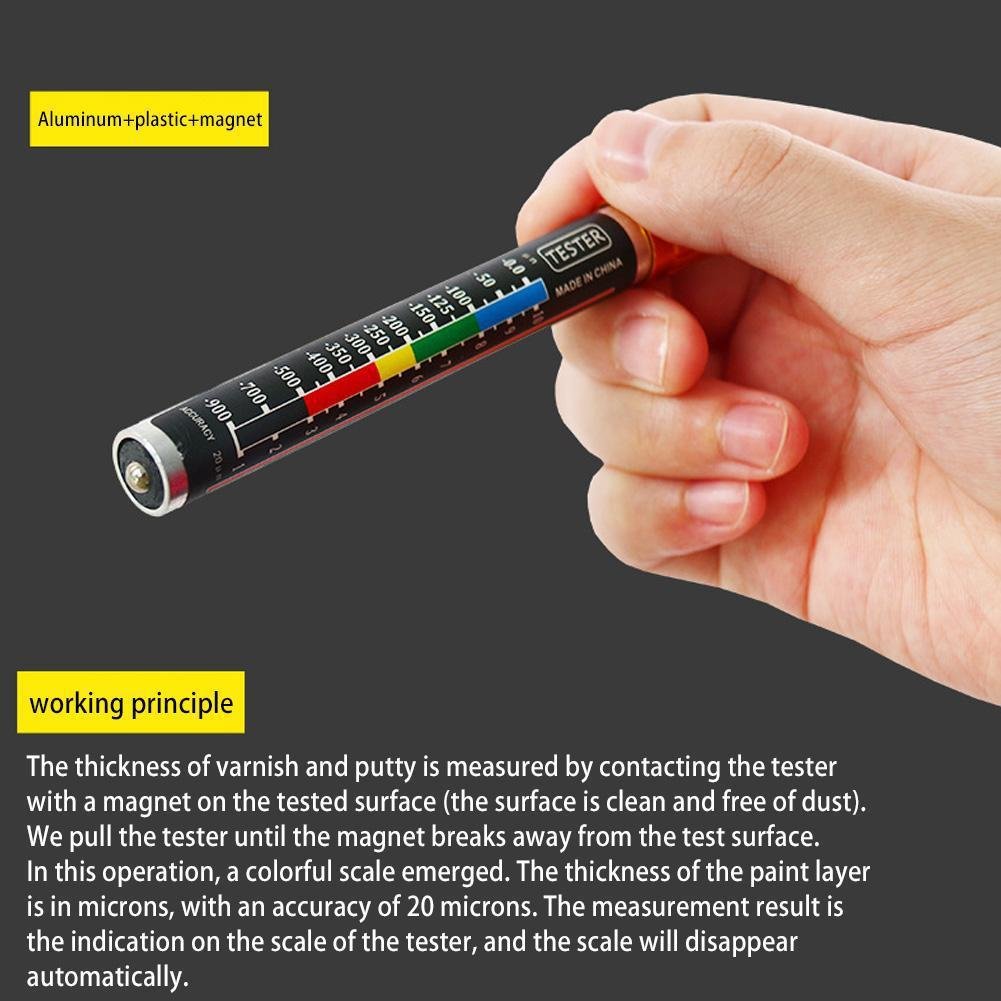Car Paint Thickness Gauge Paint Film Tester Coating Quick Tester Paint Indicate Meter Test Magnetic Crash Auto Detection Tool